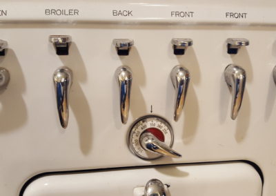 Vintage stove control knobs and dials