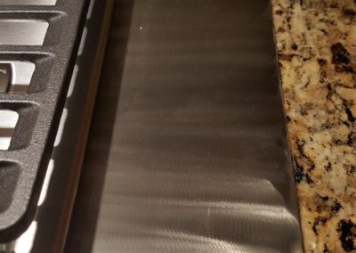 Metal surface with grill and countertop