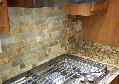 Modern kitchen with stainless steel appliances